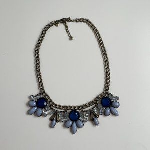 J. Crew Blue and Gold Necklace